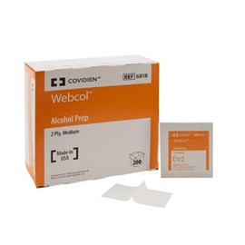 Kendall WEBCOL - Preparaciones de alcohol (estéril), medianas, 2 capas