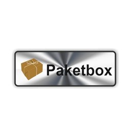 Parcel Box Symbol Sticker Decal (R 34/5) W (10 x 4 cm)