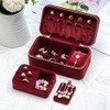 Caja Organizadora de Terciopelo para Anillos Múltiples, Bandeja Expositora con