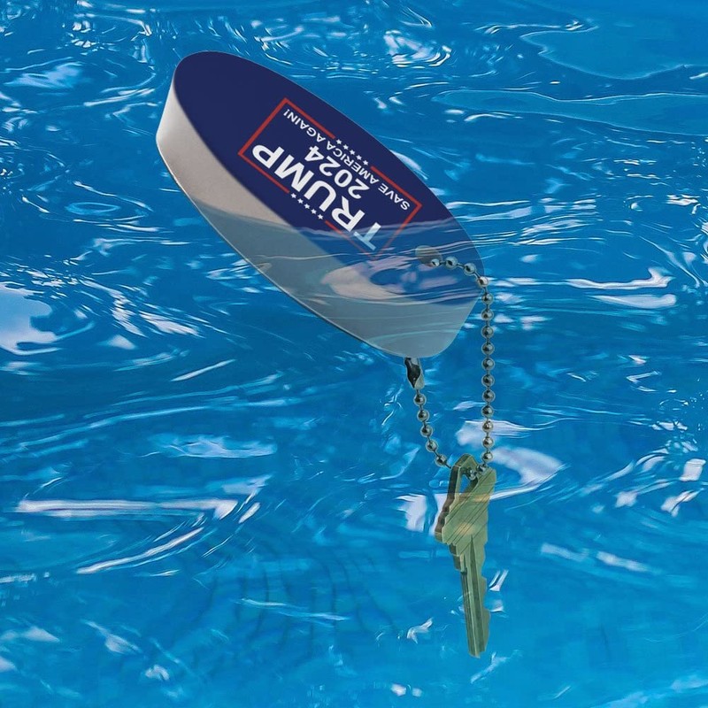GRAPHICS & MORE Trump 2024 Floating Keychain Oval Foam Fishing