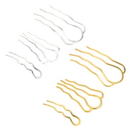 Gatuida 6Pcs Vintage U Type Hairpins for Women Elegant Hair Accessories for Weddings Birthdays Special Occasions Lightweight Art Hair Forks Random Colors Chignon Hair