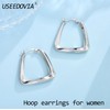 Sterling Silver Hoop Earrings for Women Girls, 14K Chunky Thick