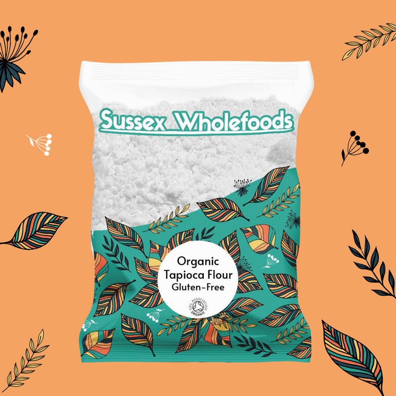 Sussex Wholefoods Organic Tapioca Flour 500g - Gluten-Free, Premium Quality