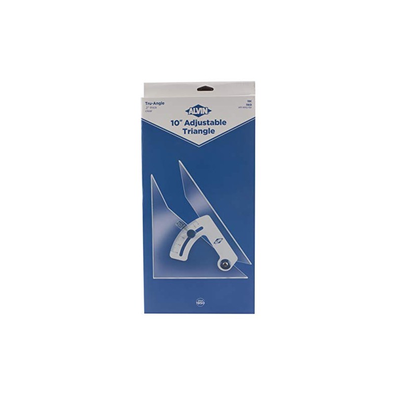 ALVIN True-Angle Adjustable Drafting Triangle Made of High Impact Acrylic