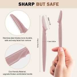 D 18 PCS Eyebrow Razor,Dermaplane Razor,Face Razors for Women,Dermaplaning Tool for Face,3 Colors Facial Hair Shavers with Precision Cover,Facial Hair Remover for Women,Eyebrow Trimmers for Men(Gray)