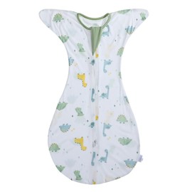 [enne.] Swaddle Swaddle Swaddle Bamboo Cotton Baby Cotton Molrow Reflective, Newborn Baby Sleeper Sleep Sleep Night Crying Pattern, Plain, Spring, Summer, Autumn, Winter (Dinosaur, L)