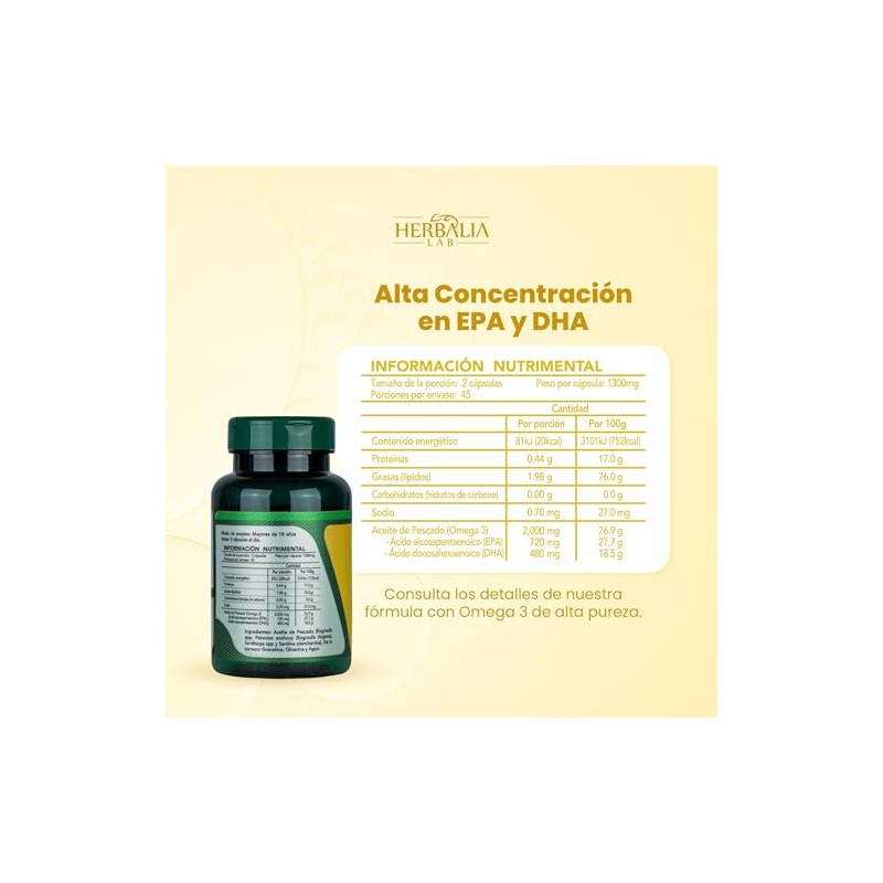 Omega 3 Gold de Alta Potencia, EPA 720 / DHA