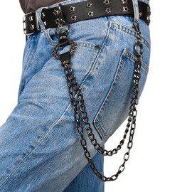 JJDreams Jeans Chains Trouser Chain Hip Hop Punk Rock Gothic Chain Jeans Link for Men and Women, Precious Metal, No