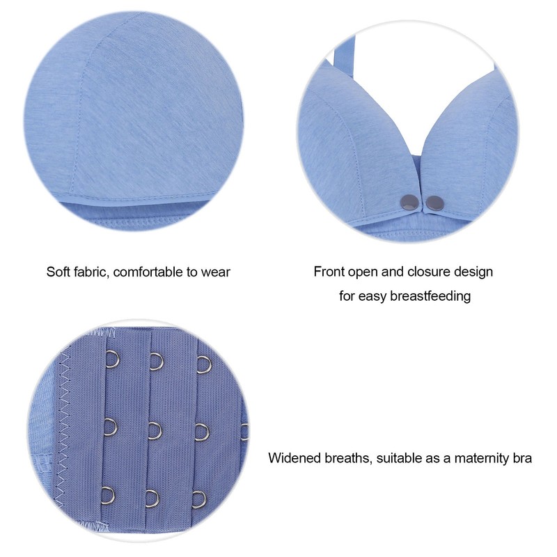 Women's Seamless Nursing Bra Soft Cotton Front Closure Design Breastfeeding