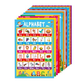 15 Educational Posters for Toddlers Kids Learning Alphabet Numbers Shapes Colors and More (15 Pack)
