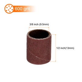 HARFINGTON 200pcs Sanding Drums 3/8 Inch Grit 600 Sanding Sandpaper Mini Sanding Sleeves for Drum Sander Rotary Tools