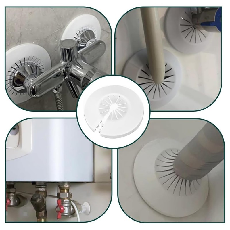 WeddHuis Pack of 5 Heating Pipe Rosette Folding Pipe Cover