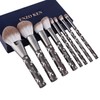 Natural goat hair make-up brush set with cosmetic bag by