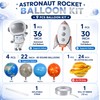 7Pcs Astronaut Rocket Balloons/Outer Space Birthday Party Decor with 4D