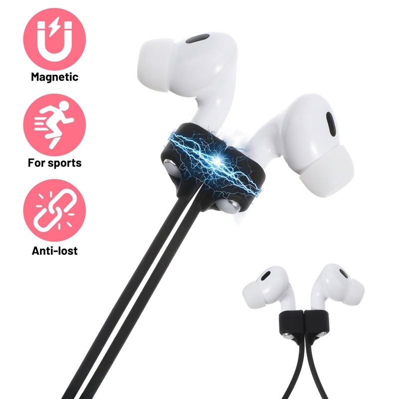FRCTLNKG 4 Pcs Earbud Strap, Earplug Lanyard Anti-Lost