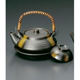 エールネット(Ale-net) 黒吹き平形土瓶むし 土瓶蒸し 陶器 DE-4 -