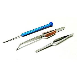 3 Soldering Tools Tweezers & Titanium Solder Pick Set for Jewelry Making Repairs