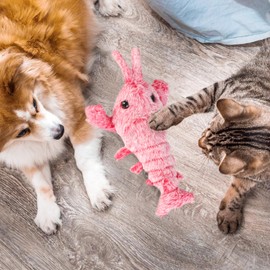 Interactive Jumping Lobster Dog Toy for Small Dogs - Funny, Noisy Plush Chew Toy for Calming and Puppy Playtime