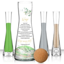 Irenare Unity Sand for Wedding Ceremony Set Include Ceremony Vase, Sand, Cork Stopper for Weddings Engagement Anniversary