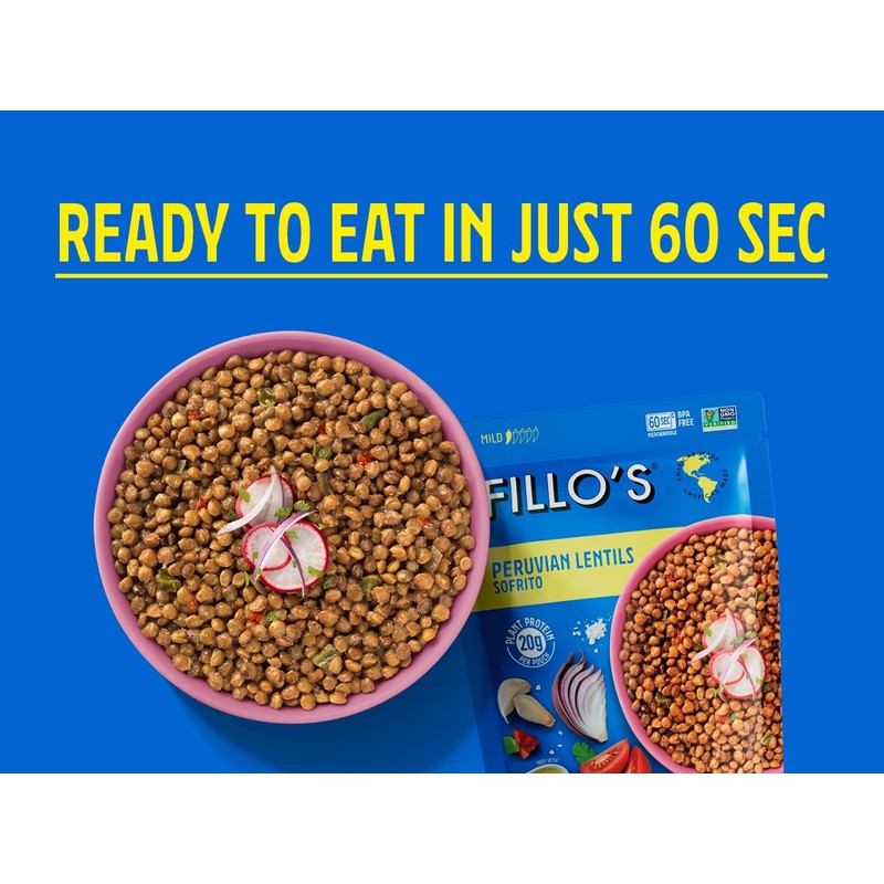 FILLOS Peruvian Lentils & Sofrito, 10 OZ