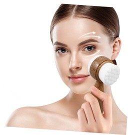 FOMIYES Travel Exfoliating Face Brush Skin Scrubber Facial Dry Brush Gentle Massage Coconut Fiber Long-lasting Use