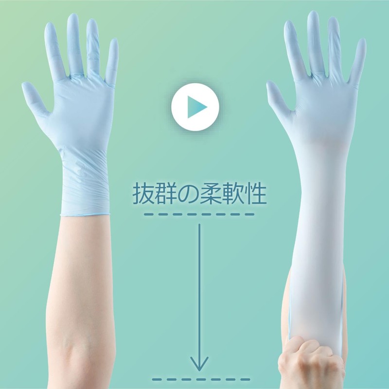 Midori Anzen Nitrile Work Gloves Accelerator-Free, Flexible, High Strength, Non-Slip,