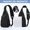 RAINSMORE Mochila Cruzada para Hombre Bolsas al Hombro Impermeable Bolso