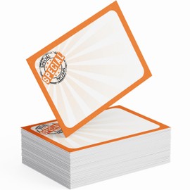 Retail Genius 5x7 in-Store Signage, 60 Pack. Thick, Durable and Easy to Write On Signs for Business, Fundraiser, Store & Flea Market