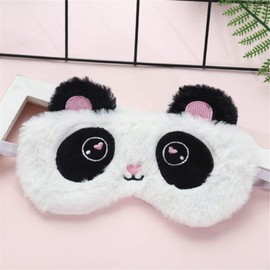 Cute Animal Sleeping Mask Soft Plush Blindfold Cute Rabbit Panda Koala Eye Cover Eyeshade for Kids Teens Girls Women (Panda)