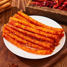 latiao Hot & Spicy 4 Pack spicy stick Chinese Specialties Snacks 辣条 麻辣棒(98g*4)
