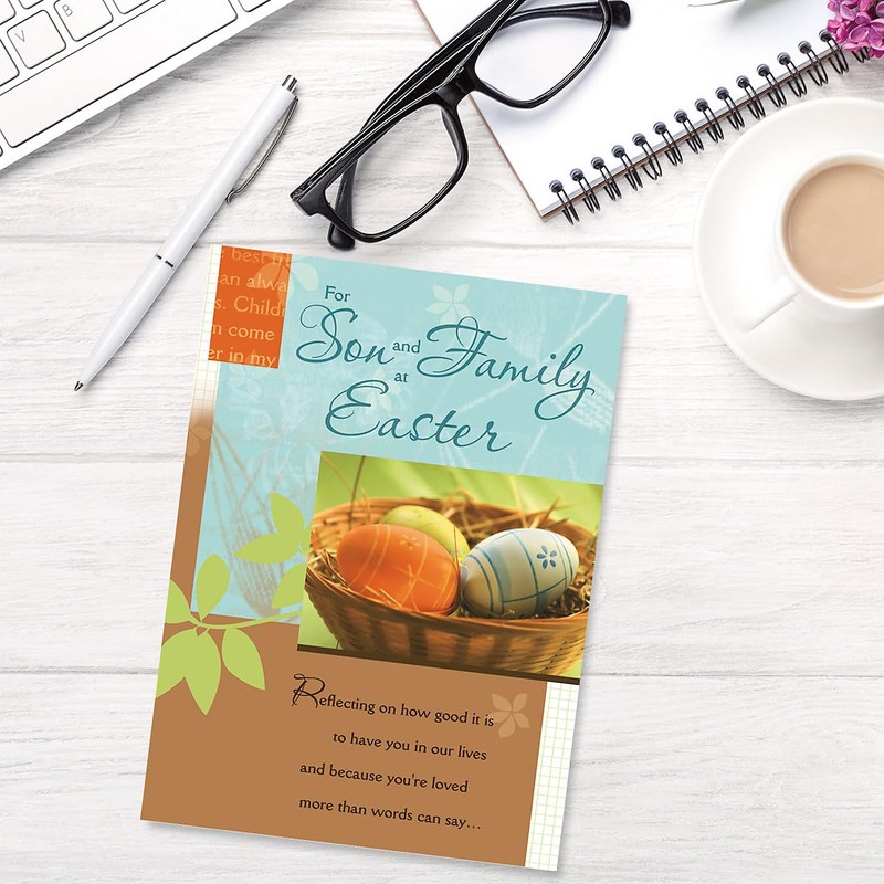 Current To Son From Family Easter Greeting Card - Single