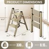 GameGem 3 Step Ladder, Aluminum Folding Step Stool with Anti-Slip