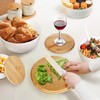ShineMe Salad Serving Bowls with Lid and Utensils, 10" Bamboo