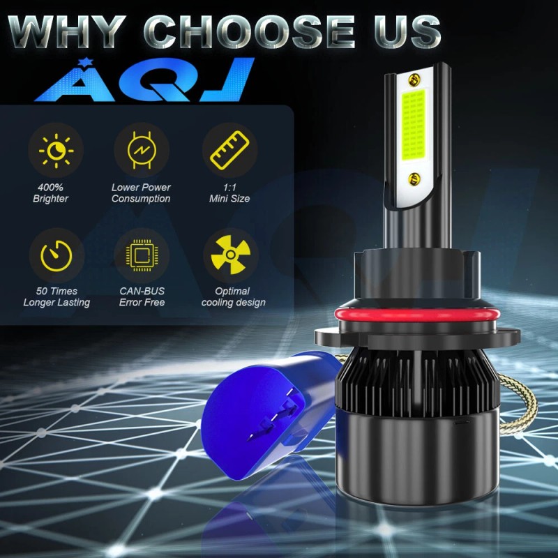 AQJ 2x HB5 9007LED Headlights 1000000LM LED Light Bulbs Kit