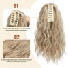 2 PCS Ponytail Extensions Claw Clip Short Pony Tails Wavy