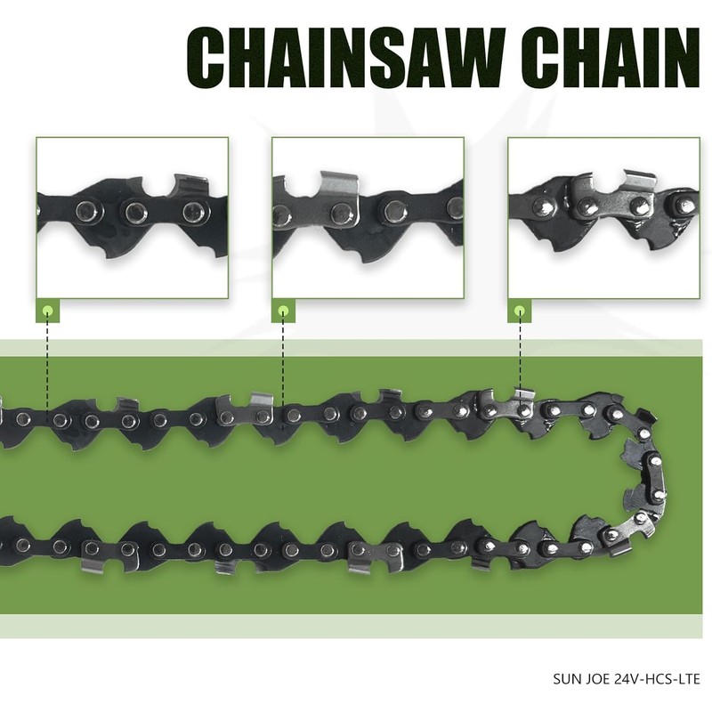 5 Inch Chainsaw Chain for Sun Joe 24V-HCS-LTE Handheld Chainsaw,2PC