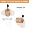 AIBISOD 4-Pack H Track Light Heads, Modern Rattan Track Lighting