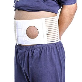 RousuCare Ostomy Belt Colostomy Belt (Hole 3.14") Medical Stoma Support Ostomy Hernia Belt Ostomy Hernia Belt Stomach Truss Binder with Compression Support (L: 41.34''-45.28'')