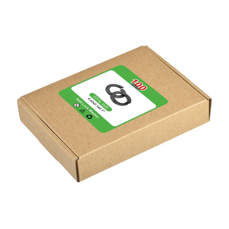 sourcing map M10 Split Lock Washer, 100Pcs Carbon Steel Spring
