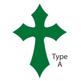 Unbranded Celtic Cross 4 Vinyl Decal,  Irish - Professional Grade - 2-1/2, 5, 8  inch - Type A, White, 2-1/2 inches