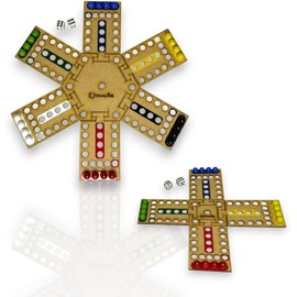Stamp it Juego de Mesa No te enojes, Juego para Adultos, (MDF) Ideal para Reuniones con Amigos y Familiares, Juego de 4 a 6 Jugadores, Práctico para