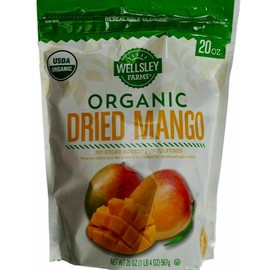 Wellsley Farms Organic Dried Mango 20 oz Mangoes naturally dried no sugar