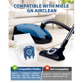 14 Pack GN Vacuum Dust Bags Replacements Compatiable with Miele Classic C1, Complete C2, Complete C3, S400i-S456i, S600-S658, S800-S858, S2, S5, S8 Series, Vacuum Hoover Bags Replaces 9917730 12281680