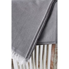 Textil-home Dante Multi-Purpose Plaid Bed Throw 130 x 180 cm Suitable as Sofa Throw and Bedspread Grey