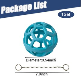 nsgglecher Rabbit Treat Ball, Bunny Enrichment Toy with Stainless Steel Hanger Set, Veggie Feeding Rabbit Ball Toy to Slow Feeder for Bunny, Guinea Pig, Hedgehog, Squirrel, Tortoise