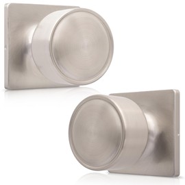 Honeywell Safes & Door Locks - Door Knob with Lock, Satin Nickel, Passage Function – Door Locks for Front Door, Bedrooms, and Interior Use – Door Knobs Interior for Homes and Offices - 8103620