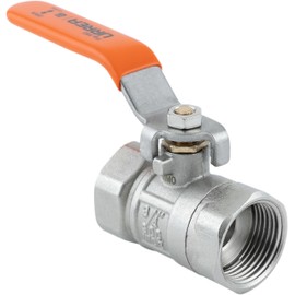 URREA 563.13 Válvula de Esfera Roscable 300 WOG 1/2”, Válvula de Bola con Palanca, Niquelado