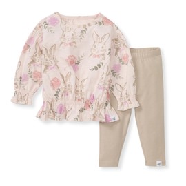 Burt's Bees Baby Burt's Bees Baby - Baby Girls Top and Pant Set, Tunic and Leggings Bundle, 100% Organic Cotton
