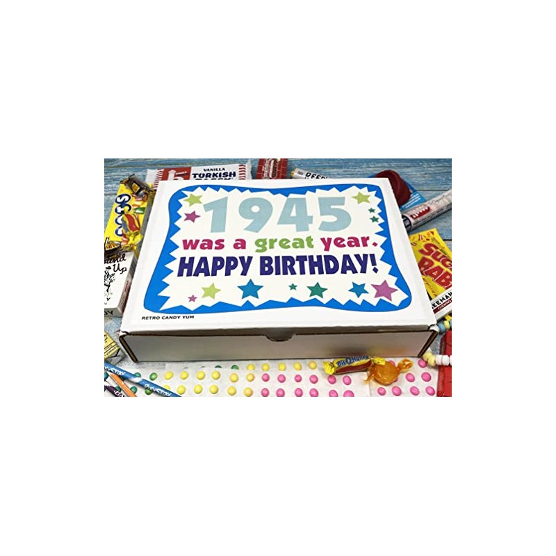 RETRO CANDY YUM ~ 1945 81st Birthday Gift Box of