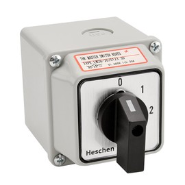 Heschen Universal Rotary Cam Selector Changeover Switch, LW28-20/0123.3D, 660V 20A, 4 Position, 3 Phase, 12 Terminals, CE, with Master Switch Exterior Box LW28-20/4